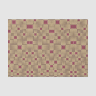 Papel De Seda Dourado padrão de Weave Burgundy
