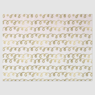 Papel De Seda Dourado Peach Squiggle
