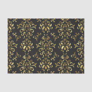 Papel De Seda Dourado por falta de Cor damasco Vintage