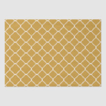 Dourado Quatrefoil Amarelo e Branco