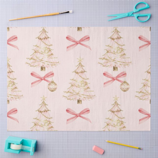 Papel de seda dourado rosa (Arte )