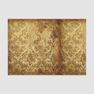 Papel De Seda Dourado,rústico,vintage,antigo,damasco,elegante,c