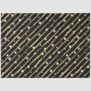 Papel De Seda Dourado Veludo Negro Elegante Pontos de Lixão