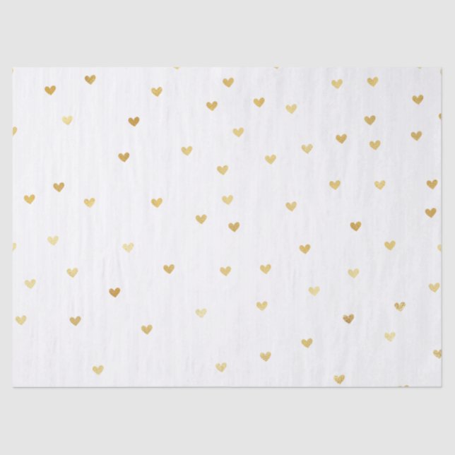 Papel De Seda Dourados Glam Hearts (Frente )