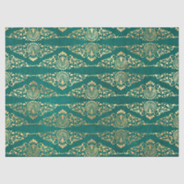 Papel De Seda Dourados pavões e filigranas na página de dissocia