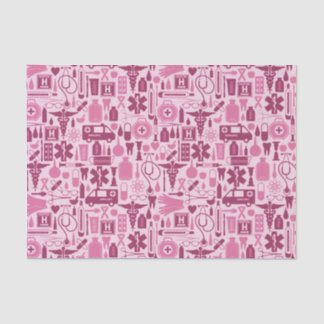 Papel De Seda Doutor cor-de-rosa bonito Teste padrão da
