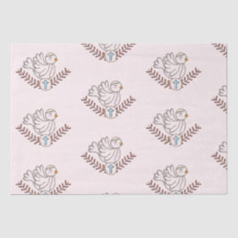 Papel De Seda Dove Cross Religião Baptism Christening