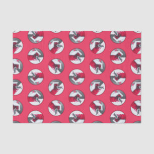 Papel De Seda Downy Woodpecker sobre Arte Original de Pássaro no