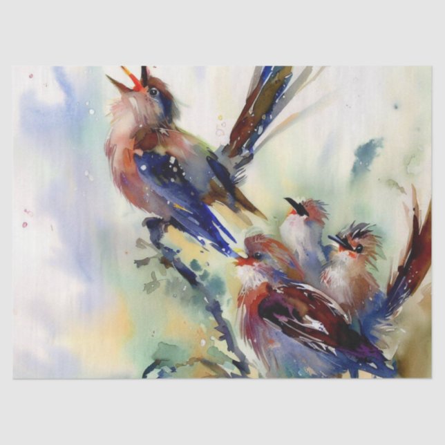 Papel De Seda Doze dias de Natal: Chamando Aves (B), (Frente )