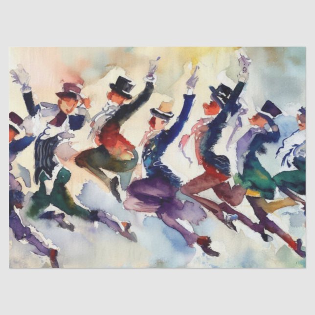 Papel De Seda Doze dias de Natal: Lordes A-Leaping (C), (Frente )