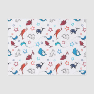 Papel De Seda Dr. Seuss Um Peixe Dois Peixes Padrão de Estrela
