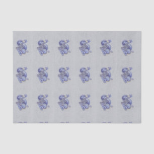 Papel De Seda Dragão Azul