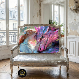 Papel De Seda Dragão Cor-de-Rosa Quimérico e Descamação da Princ