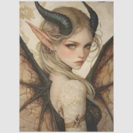 Papel De Seda Dragão da Fantasia Gótica em Ninfas Mítológicas