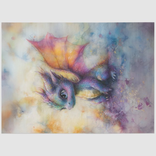 Papel De Seda Dragão de Fantasia do Bebê Vibrante para Desligar (Frente )