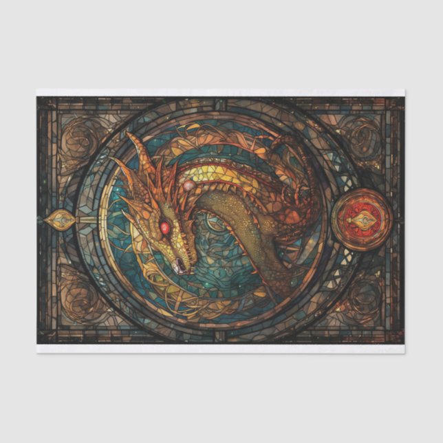 Papel De Seda Dragão de Vidro Obtido (Frente )