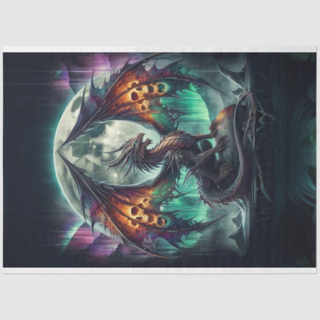 Papel De Seda Dragão do crânio (Frente )