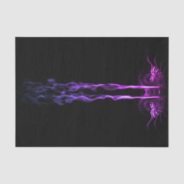 Papel De Seda Dragão Negro e Roxo Fumaça