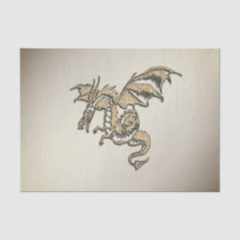 Papel De Seda Dragão ouro