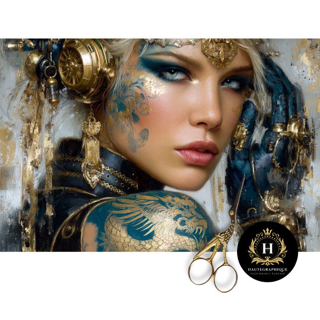 Papel De Seda Dragão Steampunk Tattoo Fantasy Arte de Desanexaçã (Criador carregado)