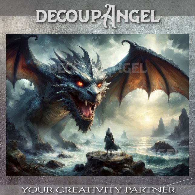 Papel De Seda Dragão-Terra - Decoupage- (Criador carregado)