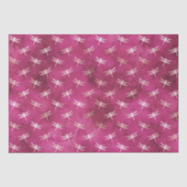 Papel De Seda Dragões de Aquarela Rosa Blush