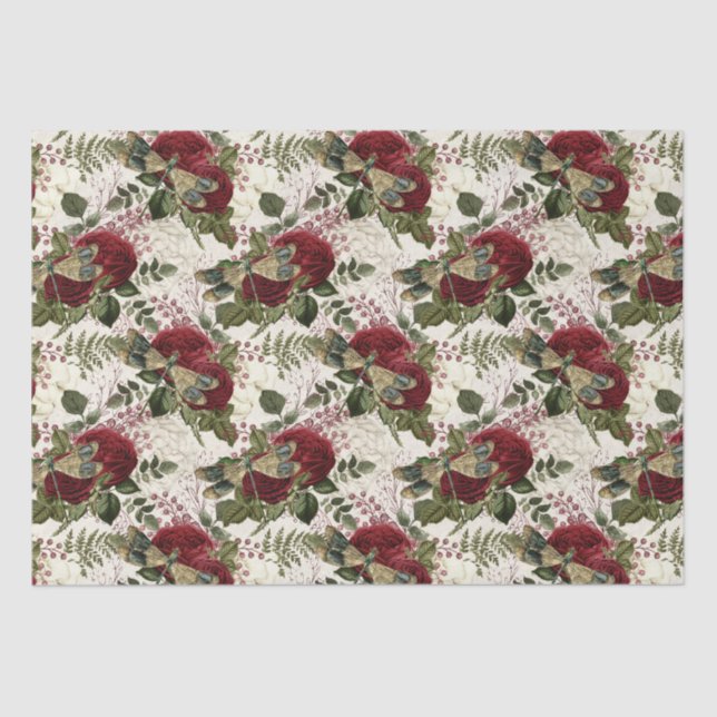 Papel De Seda Dragões e Rosas (Frente )