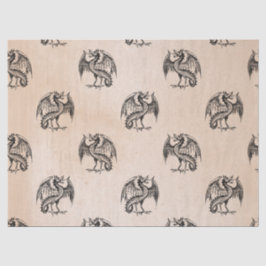 Papel De Seda Dragões Pretos na Desnutação de Tan