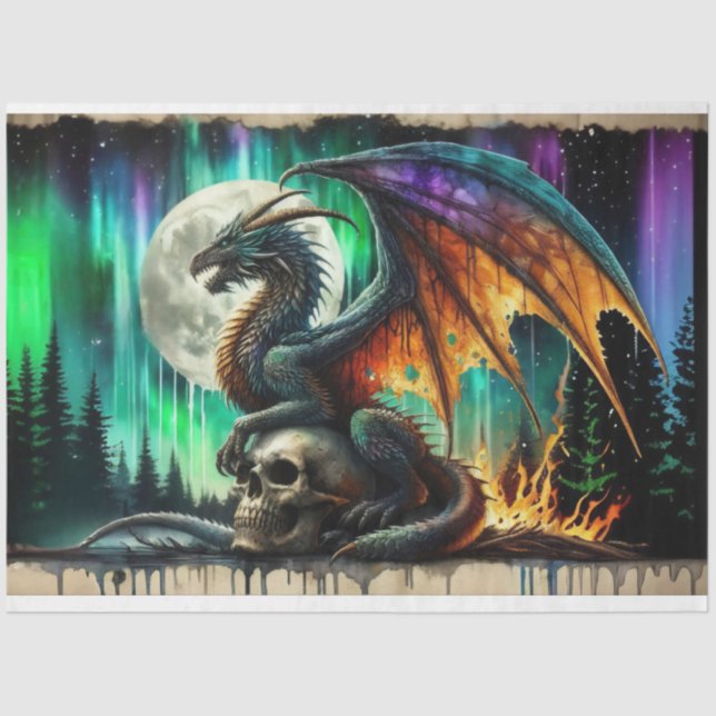 Papel De Seda Dragon Flame (Frente )