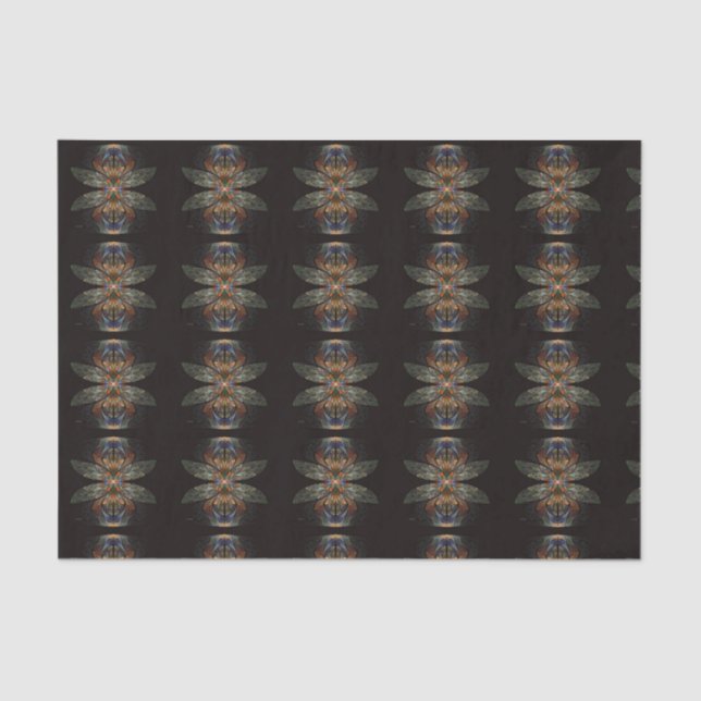 Papel De Seda Dragonfly Abstrato (Frente )