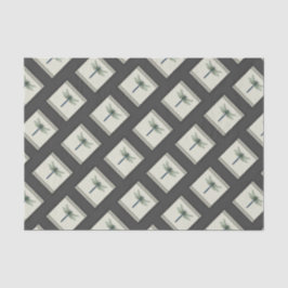 Papel De Seda Dragonfly Azul Elegante