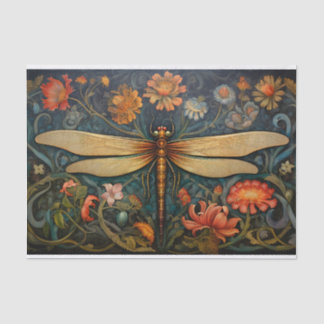 Papel De Seda Dragonfly em Florals 8 Decoupage Paper