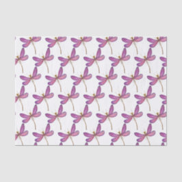 Papel De Seda Dragonfly Roxo Simples e Elegante