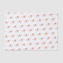 Papel De Seda Dragonfly vermelha