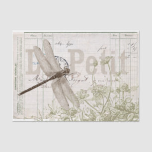 Papel De Seda Dragonfly Wildflower Decoupage