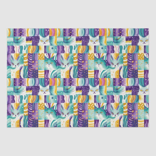 Papel De Seda Dreamy Cat Mosaic (Frente )