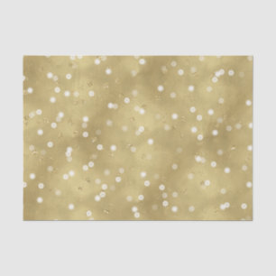 Papel De Seda Dreamy Dourado Bokeh Confetti