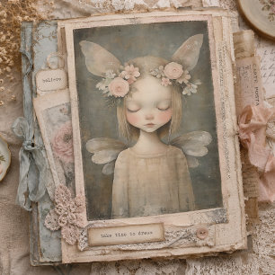 Papel De Seda Dreamy Floral Fada na Vintage Pastel Decoupage