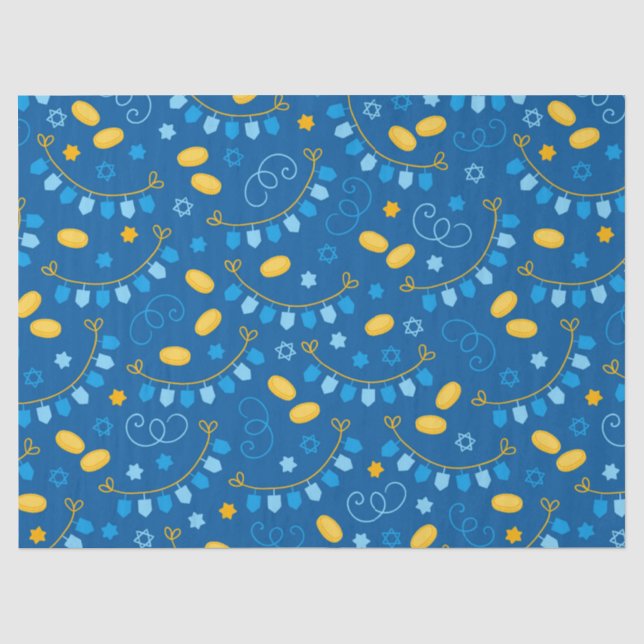 Papel De Seda Dreidels de Hanukkah (Frente )