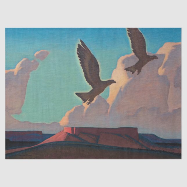 Papel De Seda Duas Águias por Maynard Dixon (Frente )