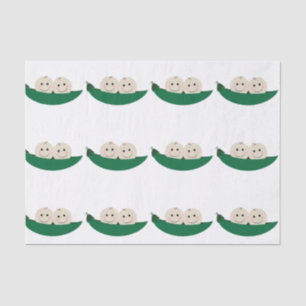 Papel De Seda Duas ervilhas em um vagem juntam o bebê