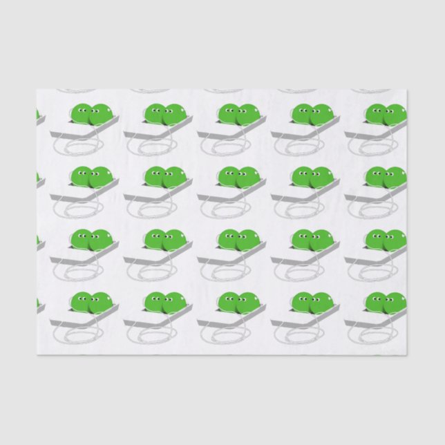 Papel De Seda Duas Ervilhas Num Pod (Frente )