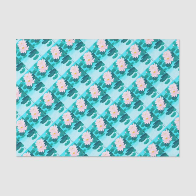 Papel De Seda Duas Flores de Lotus (Frente )
