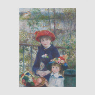 Papel De Seda Duas Irmãs no Terraço por Renoir