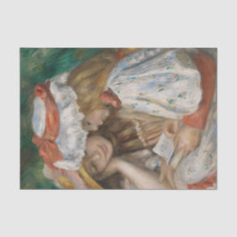 Papel De Seda Duas Meninas Lendo, Auguste Renoir Art