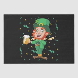 Papel De Seda Duende Bebendo Cerveja Dia de São Patrício