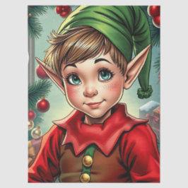 Papel De Seda Duende de Desenho Animado Caprichoso | Natal