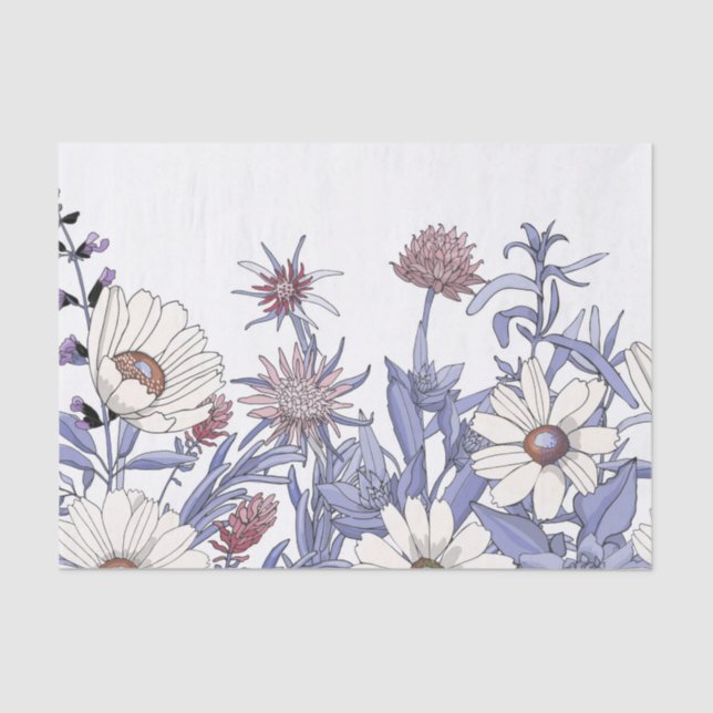Papel De Seda Dusty Blue Selvagens Decoupage Napkins (Frente )