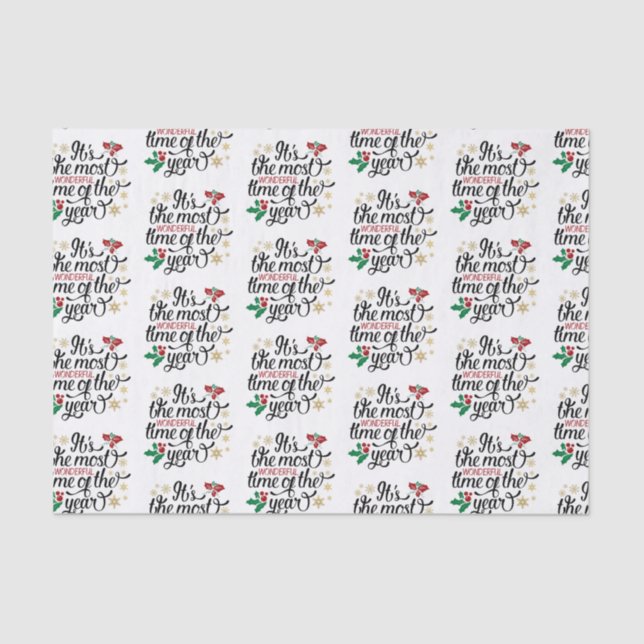 Papel De Seda É a época mais maravilhosa do Natal (Frente )