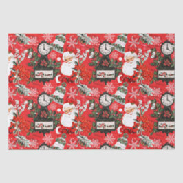 Papel De Seda É hora de Papais noeis